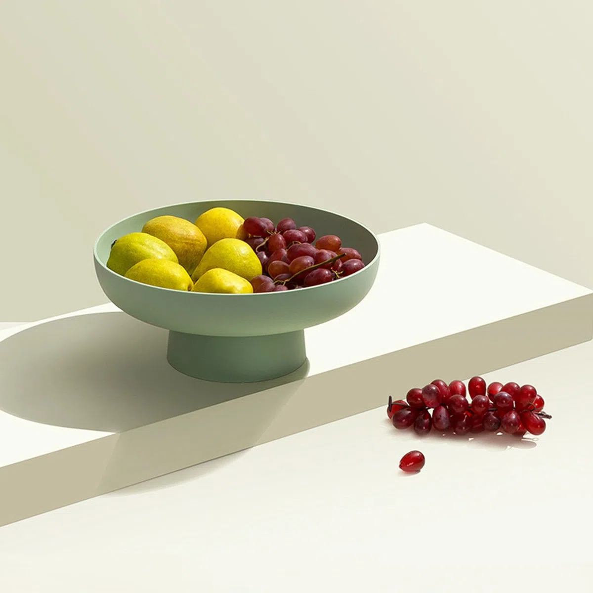 Cuenco de Frutas de Base Alta Bandeja de Almacenamiento de Aperitivos con Base de Exhibición Cuenco de Frutas Soporte de Exhibición de Postres Plato de Caramelos Bandeja (Blanco)