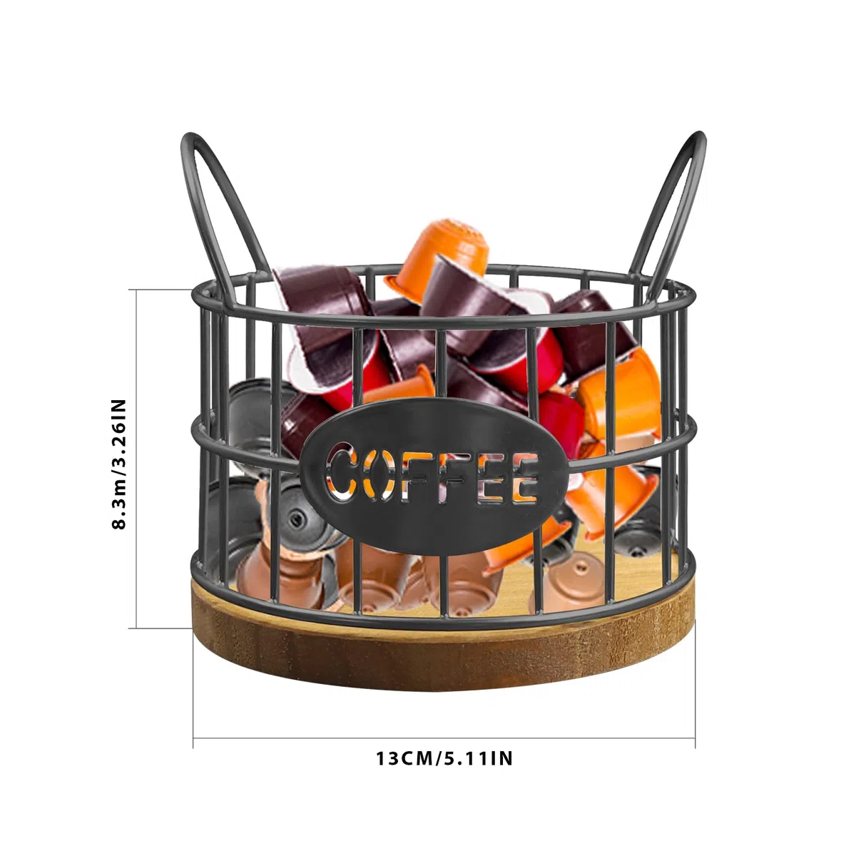 Canasta de Almacenamiento de Café, Cesta Para Cápsulas Café, Almacenamiento Cápsulas Café, Dispensador Café Perfecto, Para Cocina, Habitación, Mostrador Soportes, Hotel, Oficina