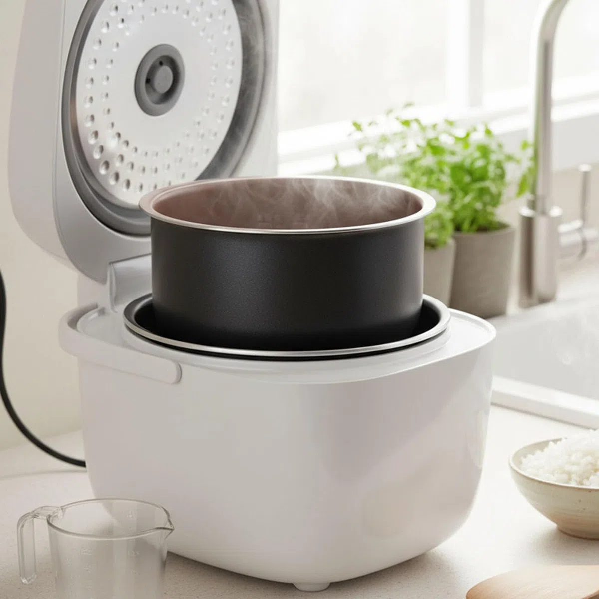 Ollas interiores de repuesto para cocinas eléctricas de 2 L, 3 L, 4 L, 5 L, tamaños de superficies, conductividad térmica optimizada, cuenco de repuesto para olla arrocera