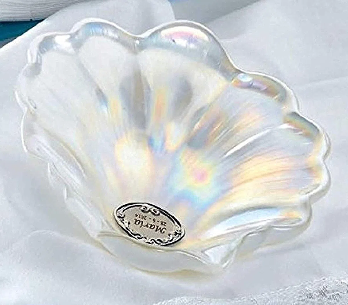 Concha bautizo PERSONALIZADA cristal nacarado con nombre niño o niña y fecha