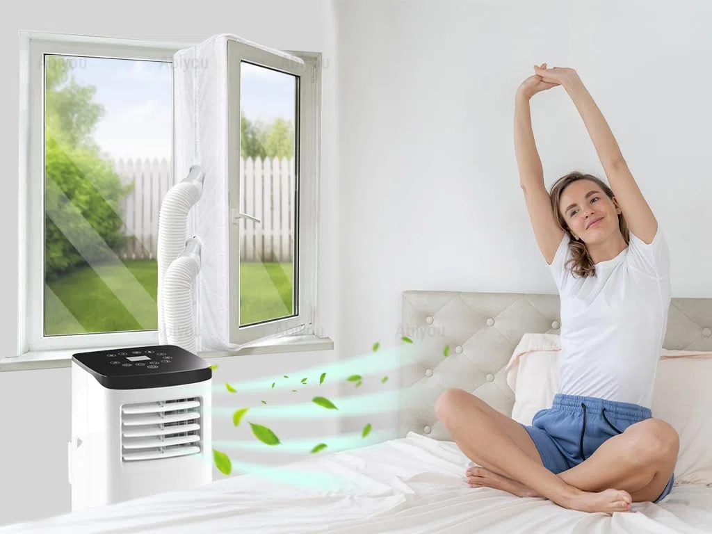 300CM Kit Ventana Aire Acondicionado Portatil, Sello de Ventana Universal, Sellado de Ventanas del Acondicionador, Kit de Sellado para Ventana, para Acondicionadores de Aire (Blanco)