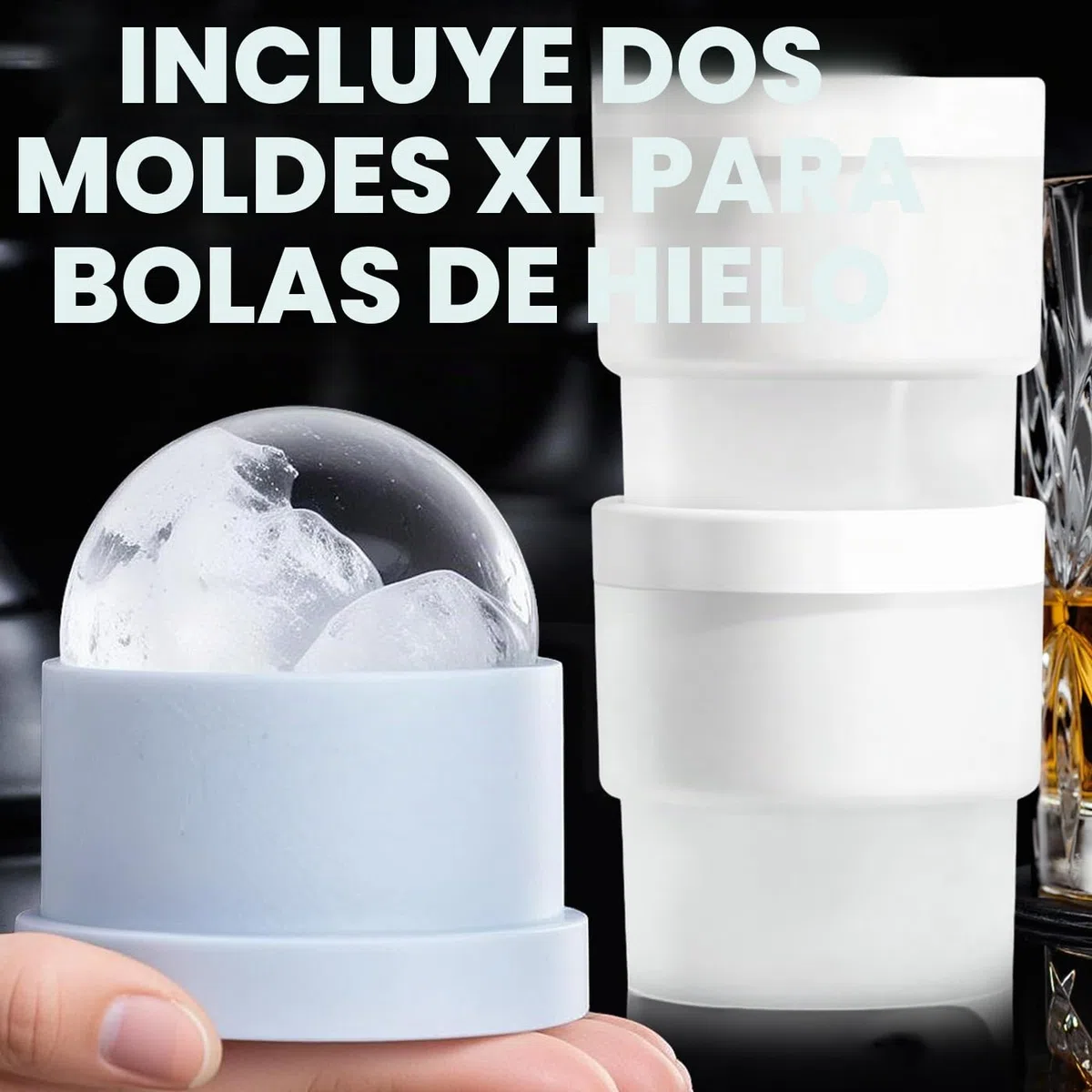 Juego de 2 vasos de whisky con diseño trenzado, vasos pesados perfectos para cócteles escoceses, bourbon, ginebra, tónico y negroni, Incluye 2 moldes para bolas de hielo
