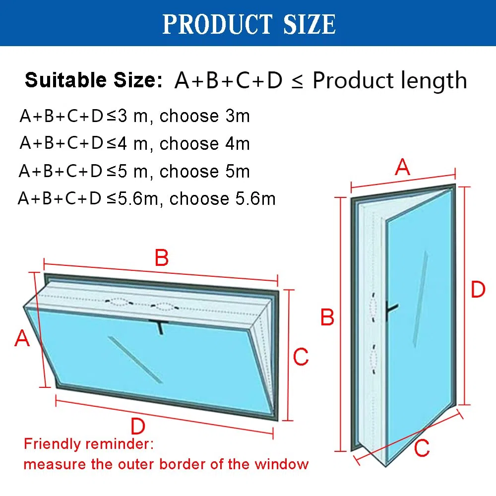 Aislante Ventanas Aire Acondicionado Sello de Ventana 300-560 cm Impermeable, para Secadora y Aire Acondicionado Portátil, Dual Cremallera Aislante Termico Ventanas-Impermeable (3m)