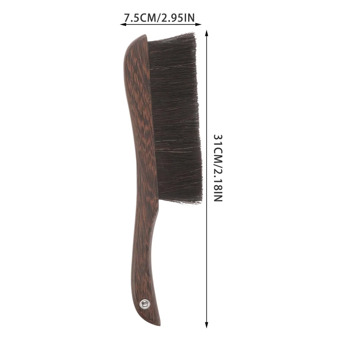 Cabilock Cepillo de Mano Multifuncional para Limpieza de Polvo Cerdas Suaves de Cabello de Caballo y Mango de Madera Adecuado para Coche y Teclado