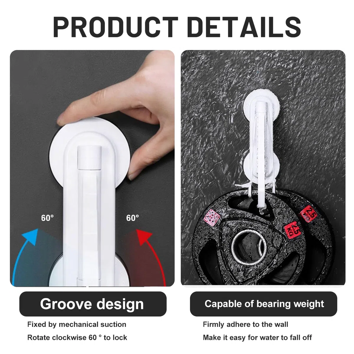 Perchero Plegable con Gancho - Percha Ropa Colgador Antideslizante Para Cuarto BalcóN Invisible Ventosas Fuertes Sin Perforaciones Ventana Multifuncional Barra Cuatro Ranuras