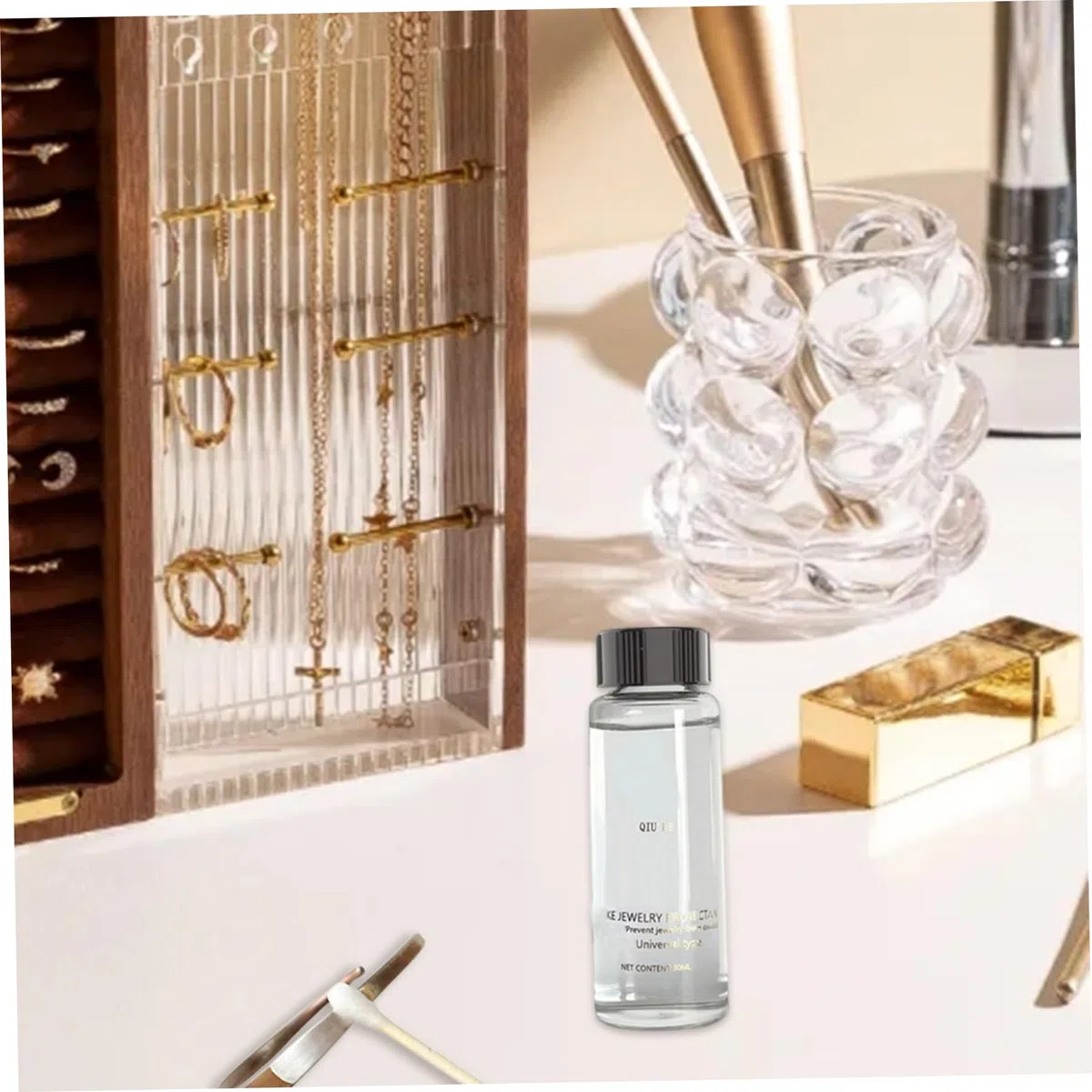 Recubrimiento de joyas, recubrimiento protector de joyas, sellador de pulido protector transparente para proteger y proteger las joyas de metal y piedra del deslizamiento, el desgaste y prevenir las