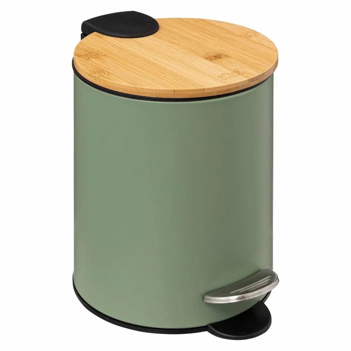 Papelera con Cierre Suave 3l Trio Verde Caqui