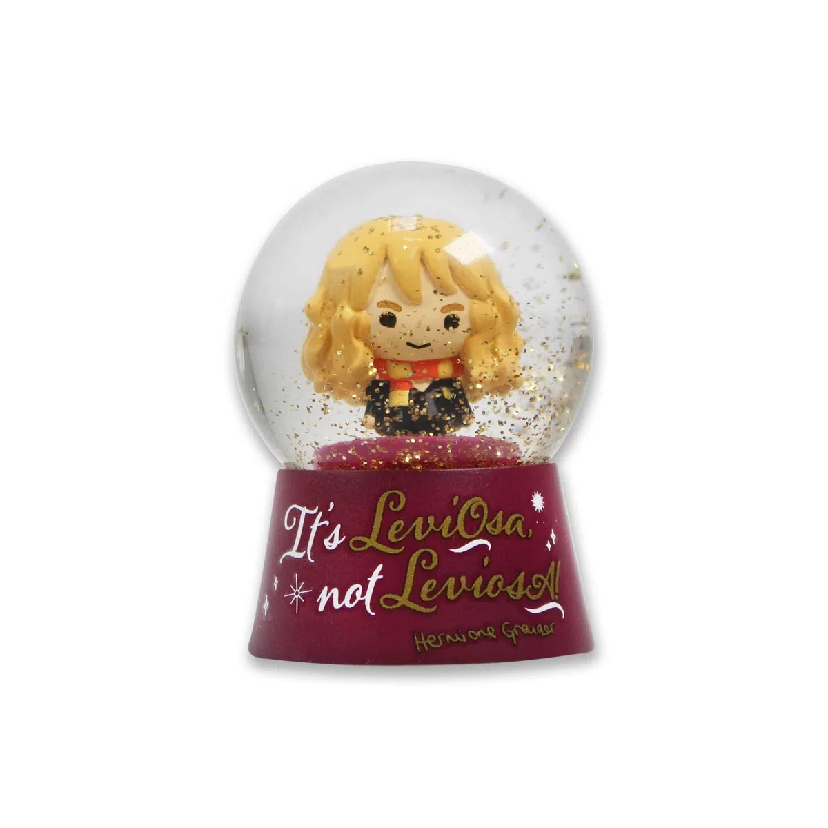 Bola de Nieve Harry Potter Kawaii Hermione - Bolsa de Cristal 6cm con luz led - Decoración Harry Potter - Licencia Oficial