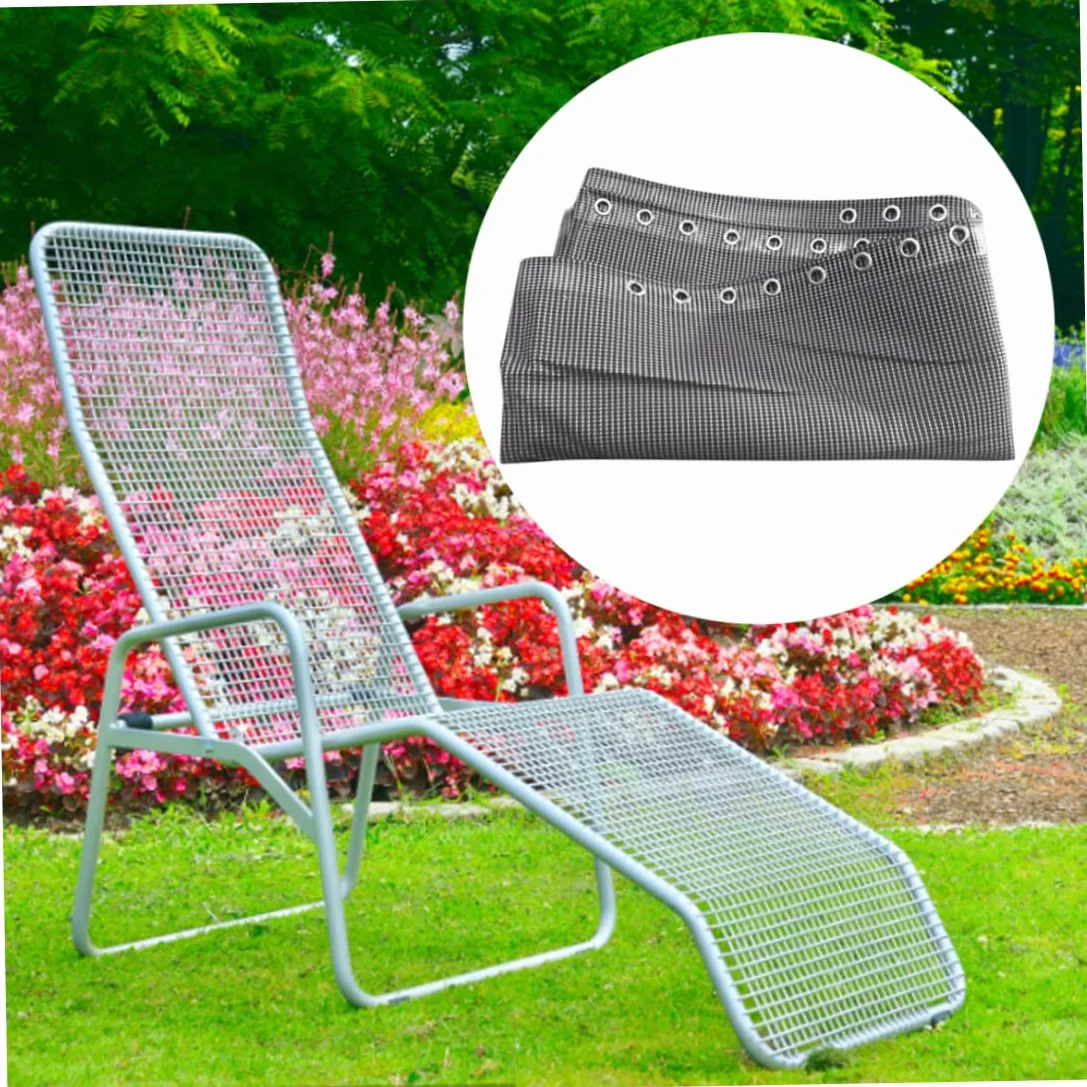 Tela de repuesto universal para tumbona reclinable, tela de repuesto transpirable para tumbona de jardín, color gris, jardinería