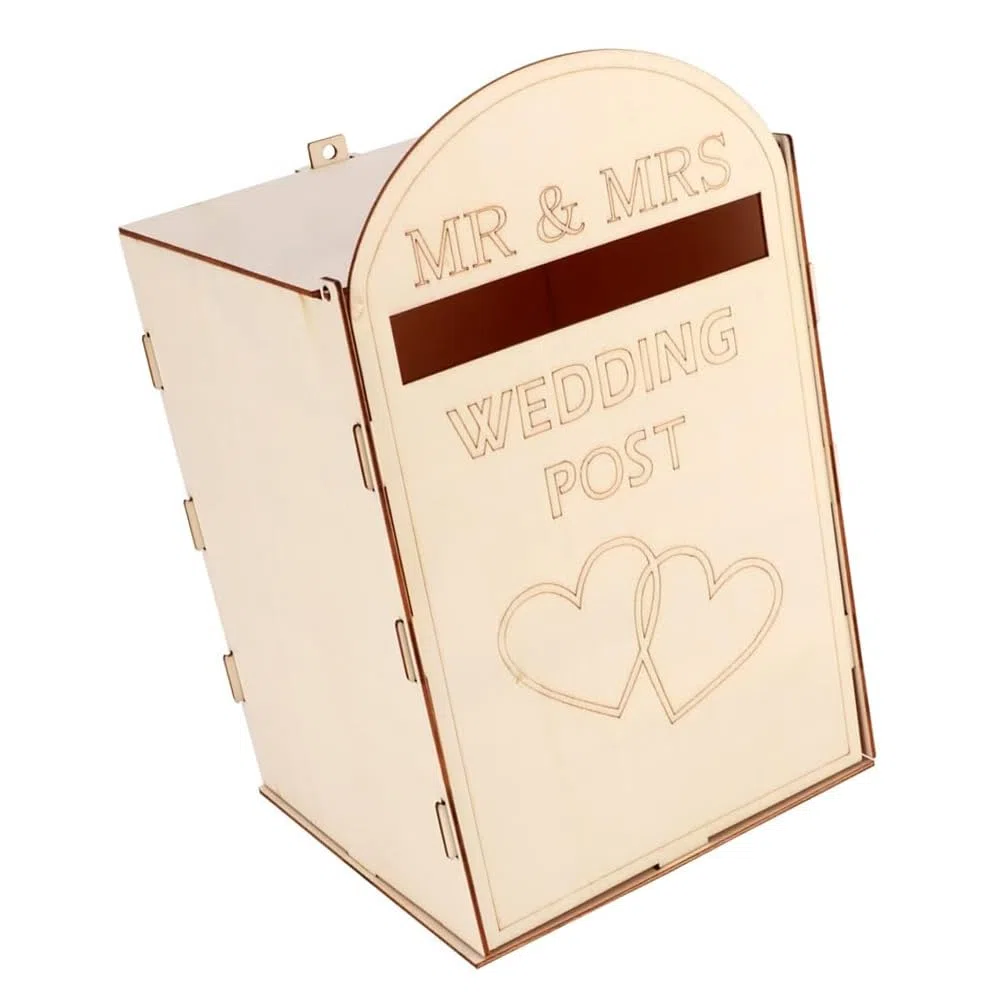 Buzón de Madera para Tarjetas de Regalo, Caja rústica para Tarjetas de Regalo de Boda, decoración para Fiesta de Boda