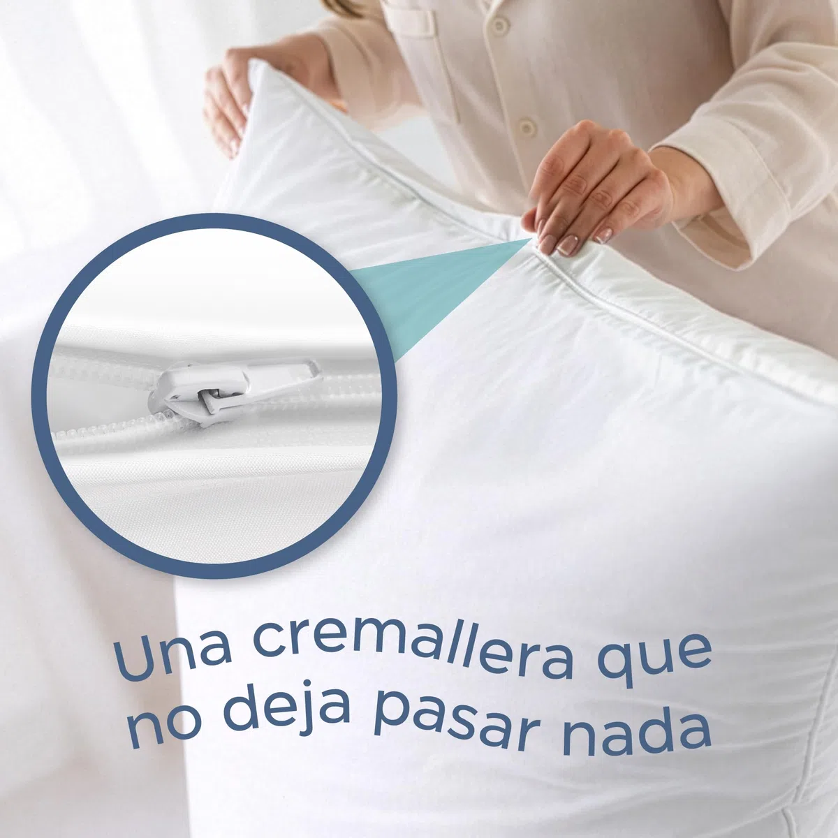 Twinzen Juego de 2 Protector Almohada 50x70 cm – Protectores Antiacaros con Cremallera - Transpirables y Oeko-Tex