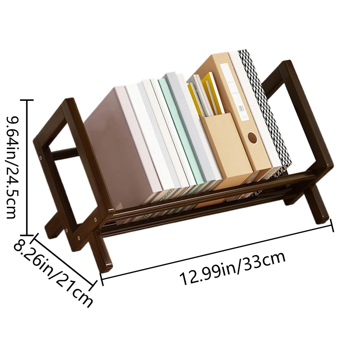 Genérico Adjustable Desk Shelf - Desks Bookshelf | Floor-Standing Bookshelf, Desk Display Shelf, Desks Bookcase with Not Slip Feet, for Home Office