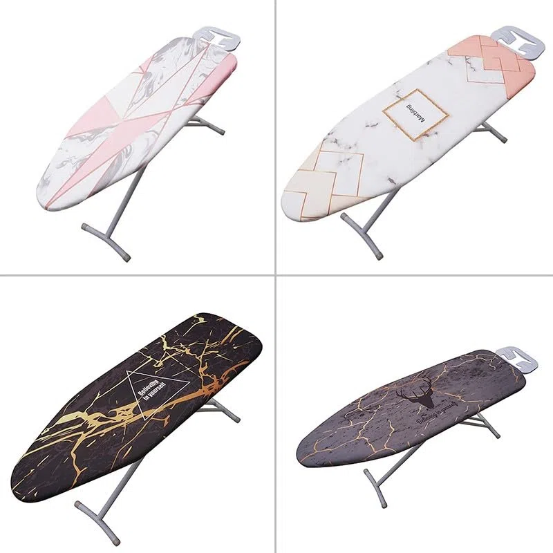 FUBESK Funda protectora gruesa antideslizante para tabla de planchar con estampado de mármol, para uso doméstico, 140 x 50 cm