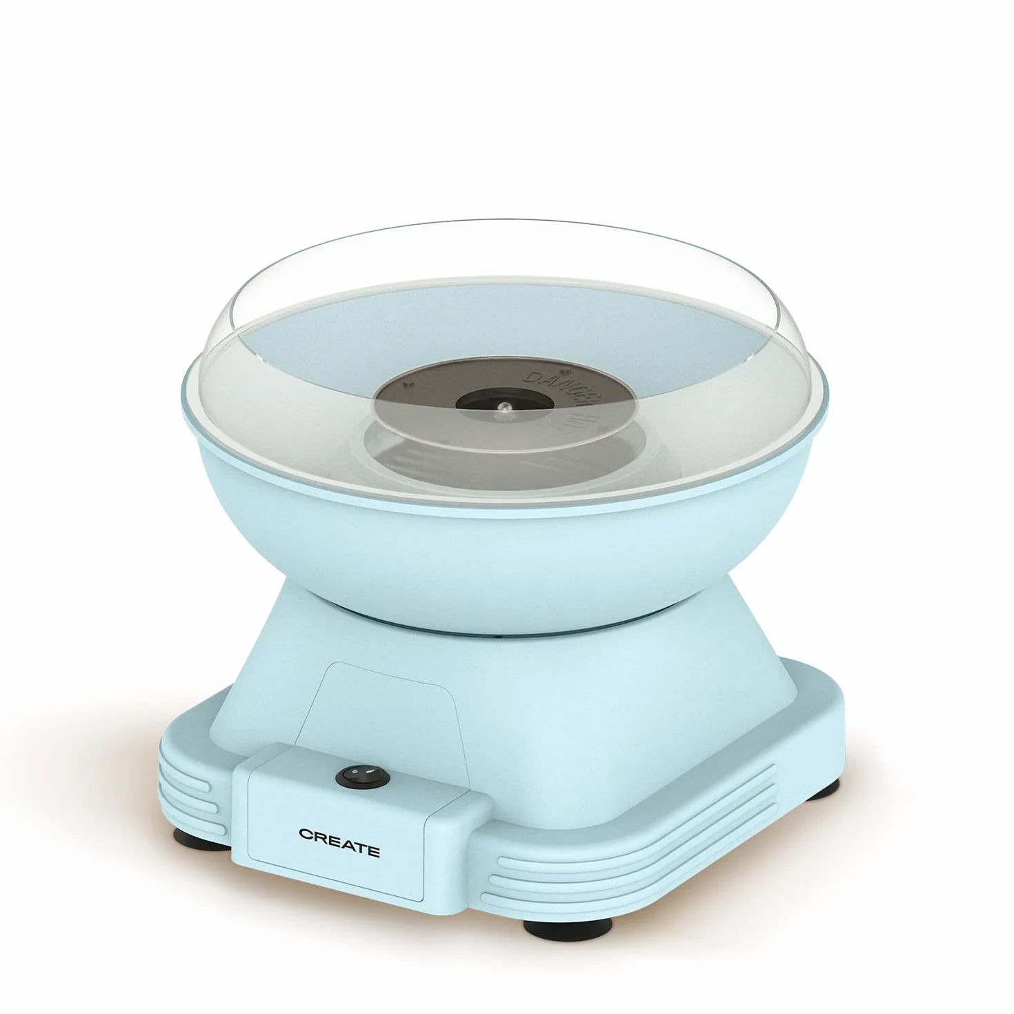 CREATE/COTTON CANDY MAKER/Máquina de algodón de azúcar Azul / 500W. diseño retro. patas antideslizantes. sitema de seguridad anti recalentamiento