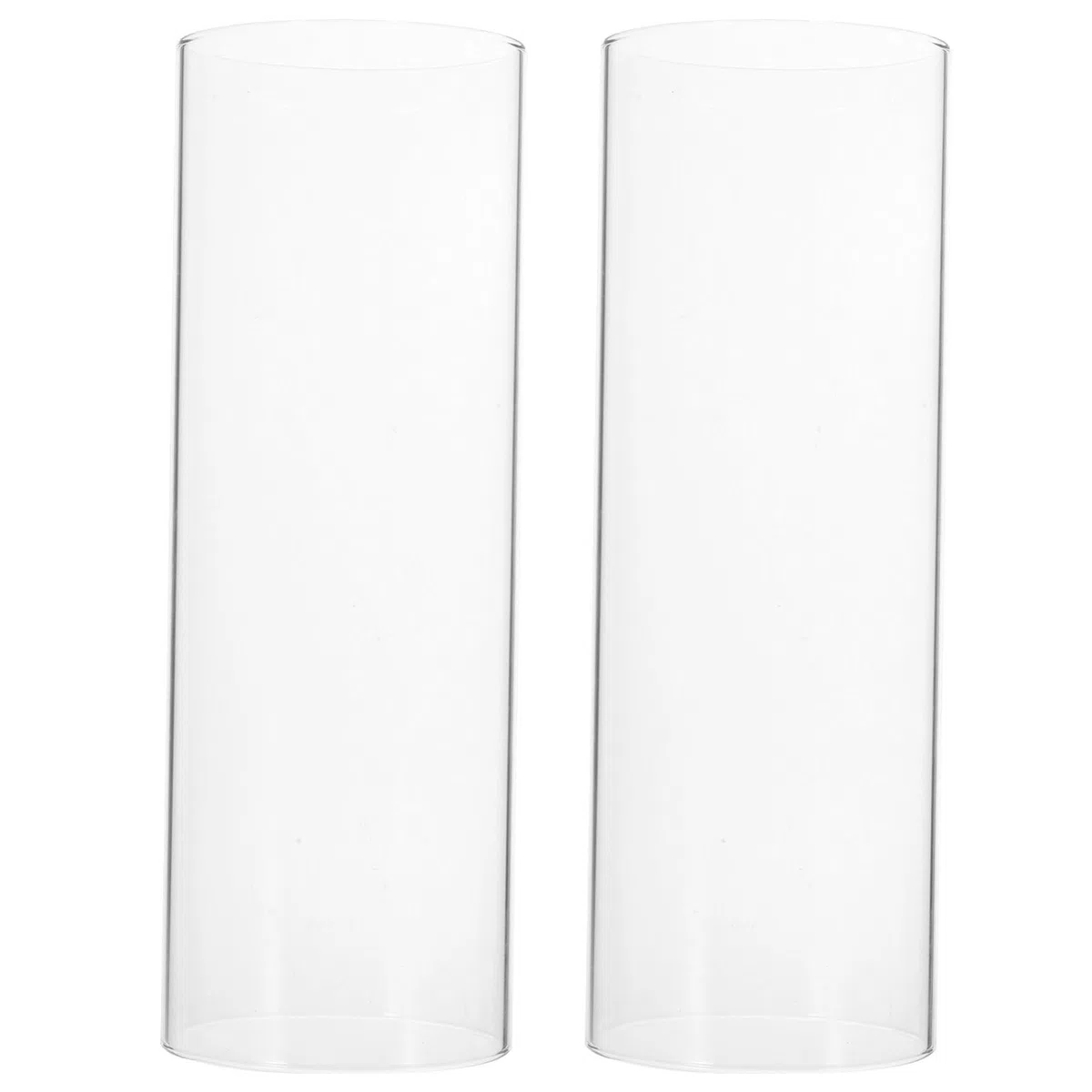 ABOOFAN Cúpulas de Cristal de Borosilicato de 2 Piezas para Velas, Portavelas Decorativos Hogar y Bodas, Diseño Elegante y Protección Viento