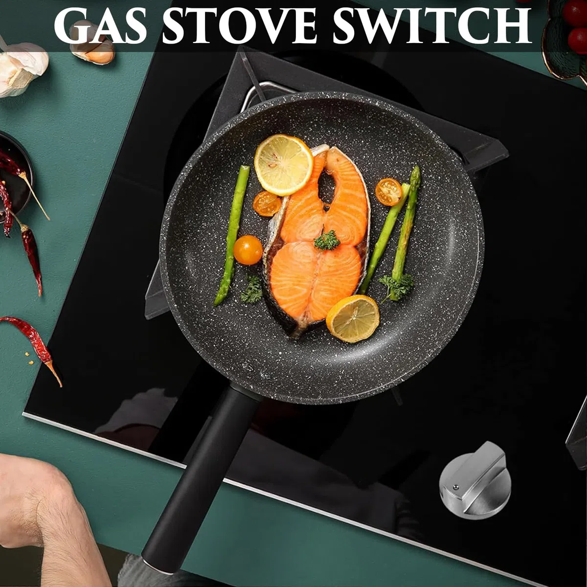 6 Piezas Perilla de Estufa de Gas, Perillas Adaptadores de Estufa, Perilla de Control de Cocina de Estufa, Gas Estufa Control Perillas, para Estufa de Cocina, Estufa de Gas y Varios Hornos
