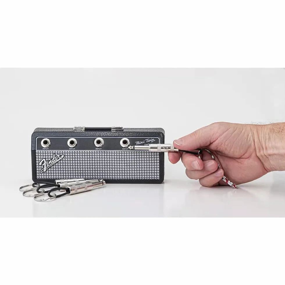 Llavero de Pared, Cuelga Llaves Pared Llavero Gancho Montaje en Pared Llavero Creativo Retro Almacenamiento de Llaves con 4 Enchufes de Guitarra
