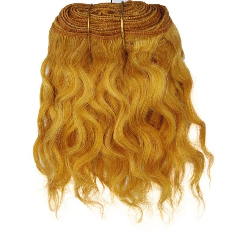 Tramas de Cabello 5M Rizado Negro Marrón Naranja Rosa Pelo de Lana Tramas de Cabello de Cabra para Todas Las muñecas Pelucas de Cabello DIY
