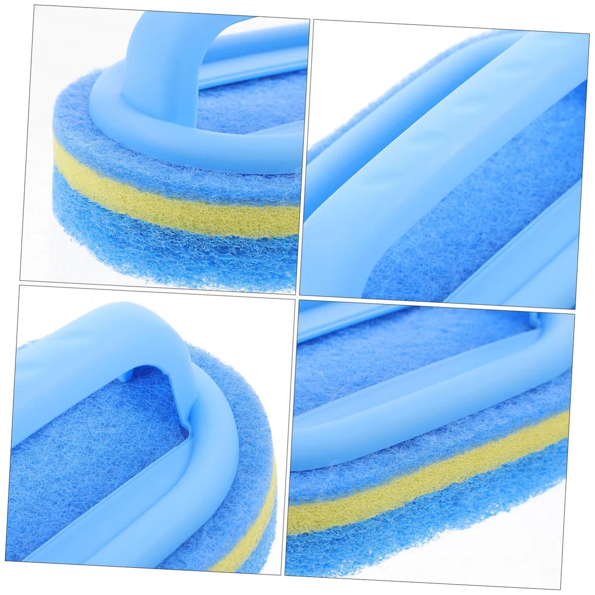 Esponja de Limpieza Mango 2 Piezas Azul para Baño y Cocina, Cepillo Práctico de Esponja, Eliminador de Manchas para Azulejos y Superficies, Uso Doméstico y Profesional