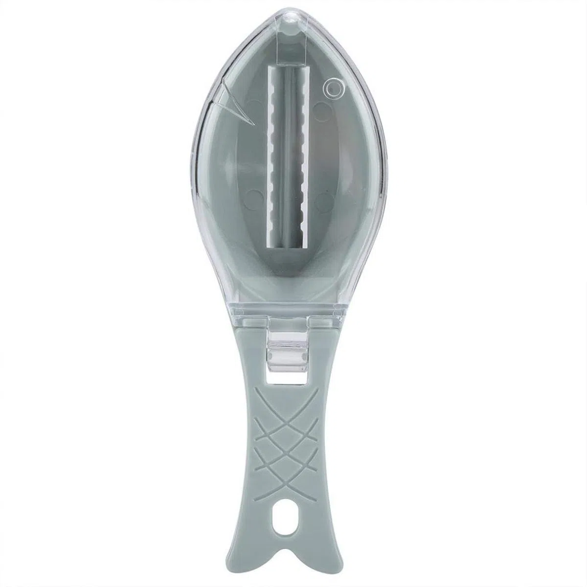 Scraping Fishing Scale Brush, Escamar Pescado Con Bandeja Recogida Multifuncional Fish Clean Scaler Remover Skin Remove Knife Graters Scraper Cubierta Household Kitchen Cleaning Tool Kit (Azul)