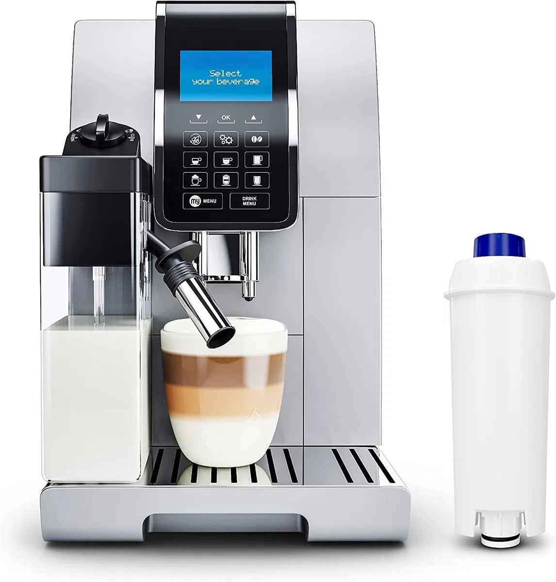 Aquafloow LONGI 4x Filtro de Agua para Máquinas de Café Delonghi Repuesto DeLonghi DLSC002, SER3017 y 5513292811 Compatible con ECAM, ESAM, ETAM Series | Cuidado y Protección para Cafeteras De'Longhi