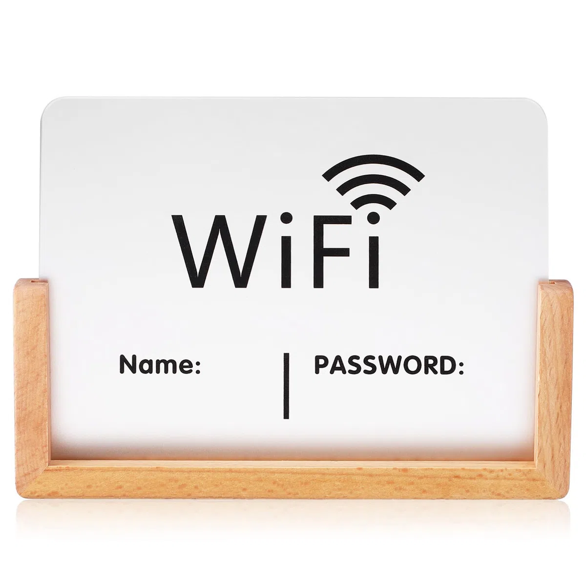 Mobestech Cartel de WiFi Soporte de Letrero de Contraseña WiFi para Negocios Señal de Acceso para Invitados