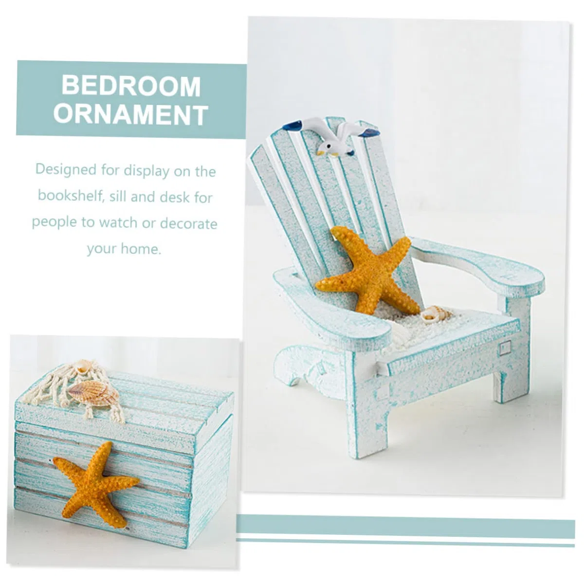 Decoración Mini Silla de Madera con Caja Forma de Silla para Escritorio y Estantería Adorno de Paisaje Miniatura para Hogar Oficina y Jardín Regalo Infantil