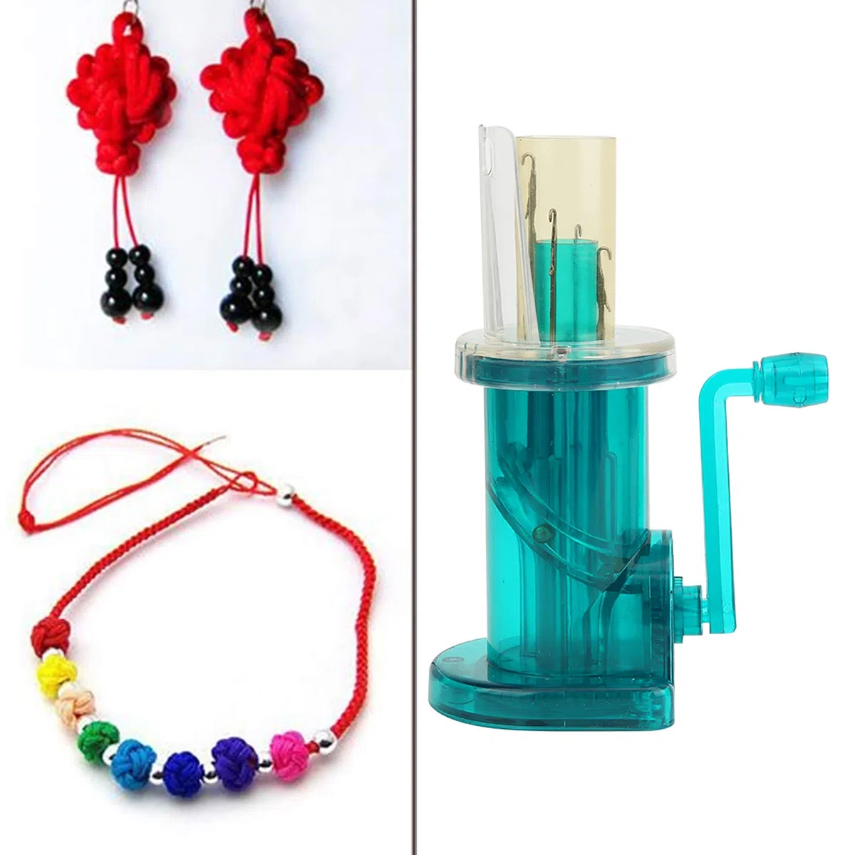 Oumefar Máquina de tejer operada a mano, tejedora de carrete, suéter, pulsera, herramienta de tejido, herramienta de tejer para tejer Artcraftkit