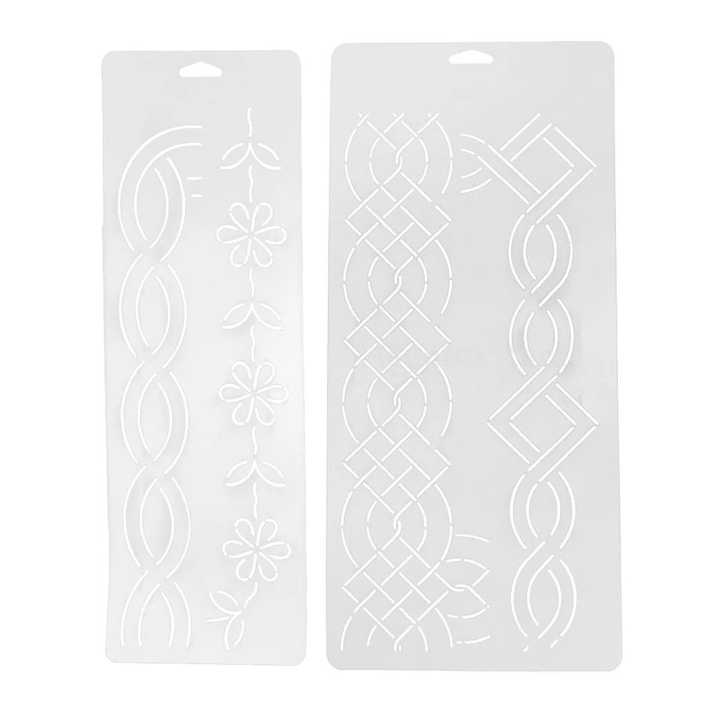Milageto 2Pcs Retangle Plantilla de Acolchado de Plantilla de Plástico Herramienta de de Patchwork DIY