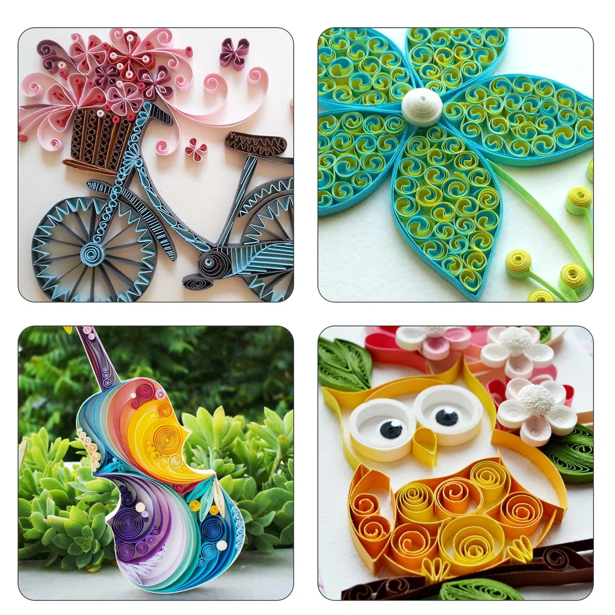Tiras de papel de filigrana de 5 mm de ancho, 40 colores, 900 tiras, kit de tiras de papel de origami para manualidades, longitud de 39 cm
