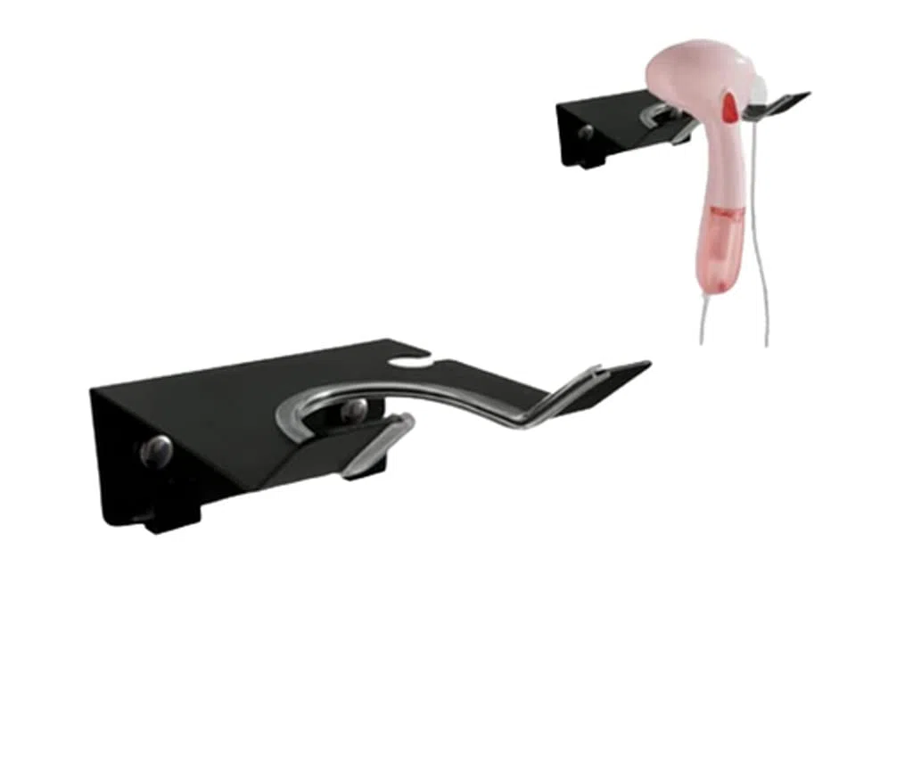 zoele Soporte de pared para vaporizador de ropa, soporte portátil de tela para plancha de vapor, gancho para colgar en la pared de la máquina de planchado de vapor (plata)