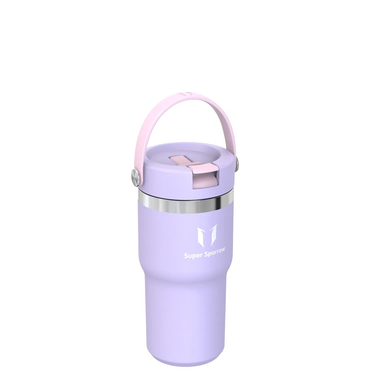 Sparrow Botella Agua Niños con Pajita Flex - 620ml - Twistpath Botella Agua Acero Inoxidable - Termo a Prueba de Fugas sin BPA - Compatible con Portavasos - Ideal para Deporte, Viajes y Oficina
