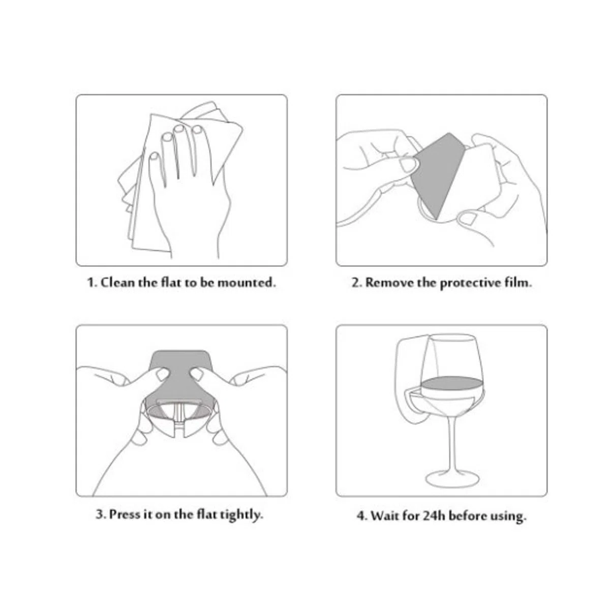 Portavasos de Vino de Plástico de 2 Piezas, Ventosa de Baño para Copa de Vino para Vino de Cerveza, Portavasos de Vino Portátil Montado en La Pared Portavasos para Ducha Portavasos de Baño Romántico