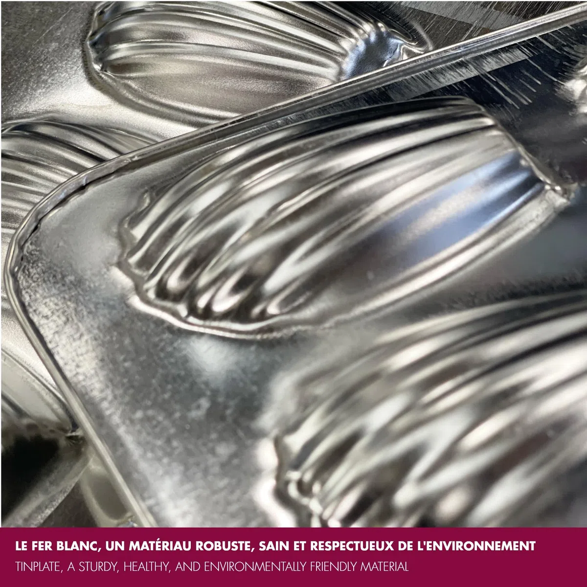 GOBEL - Plato 6 madeleines gourmandes - estaño - 395 x 200 mm