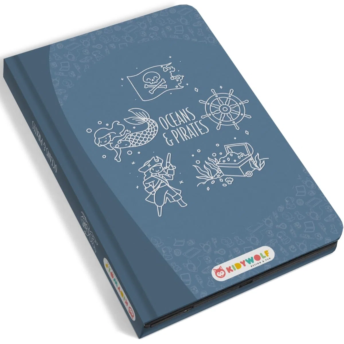 KIDYWOLF - Tableta de dibujo Mini: 8.2" LCD, 30 ilustraciones, 5 temas, Bloqueo de dibujo, Ligero y compacto, A partir de 4 aos