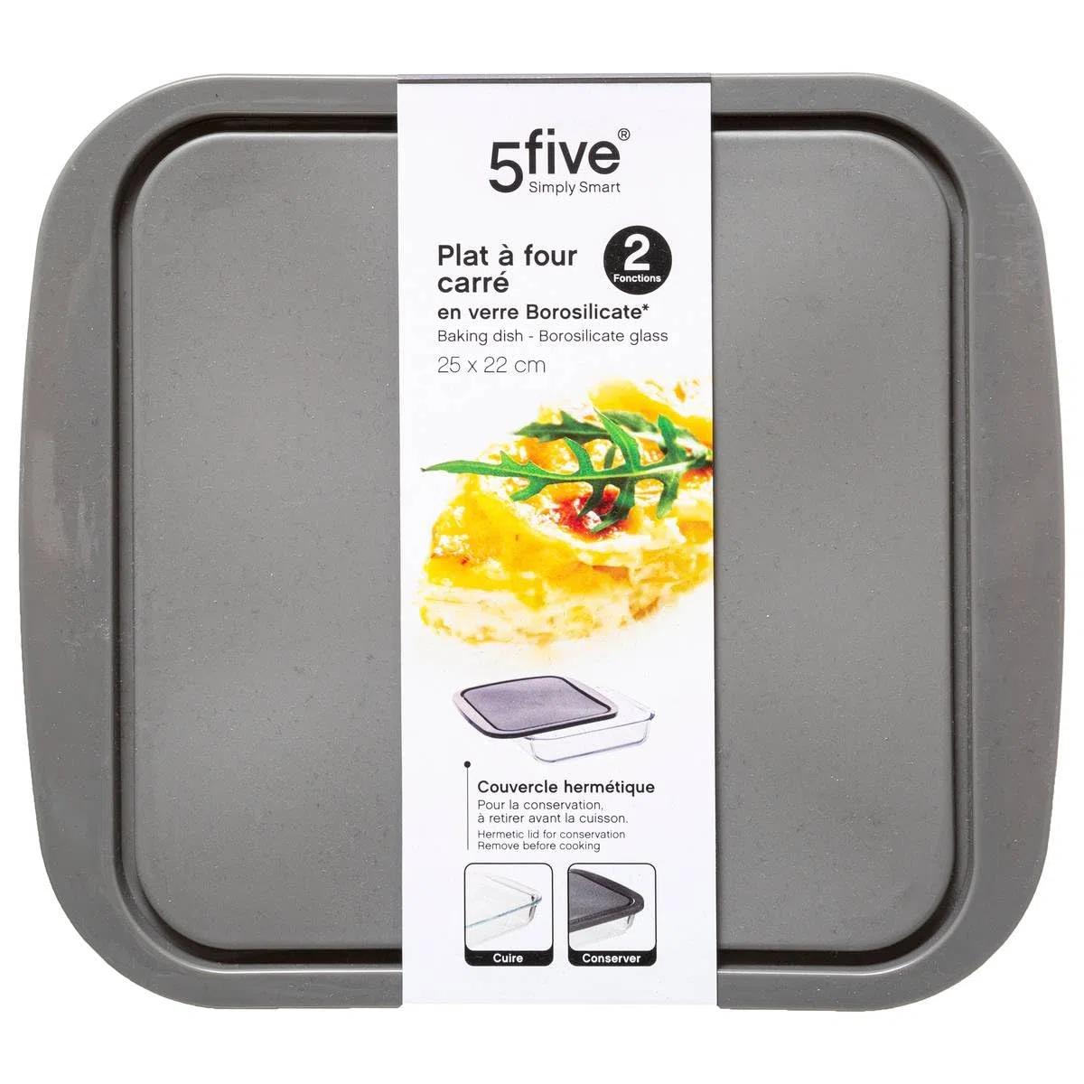 5five - plato cuadrado de silicona 22cm "keepeat