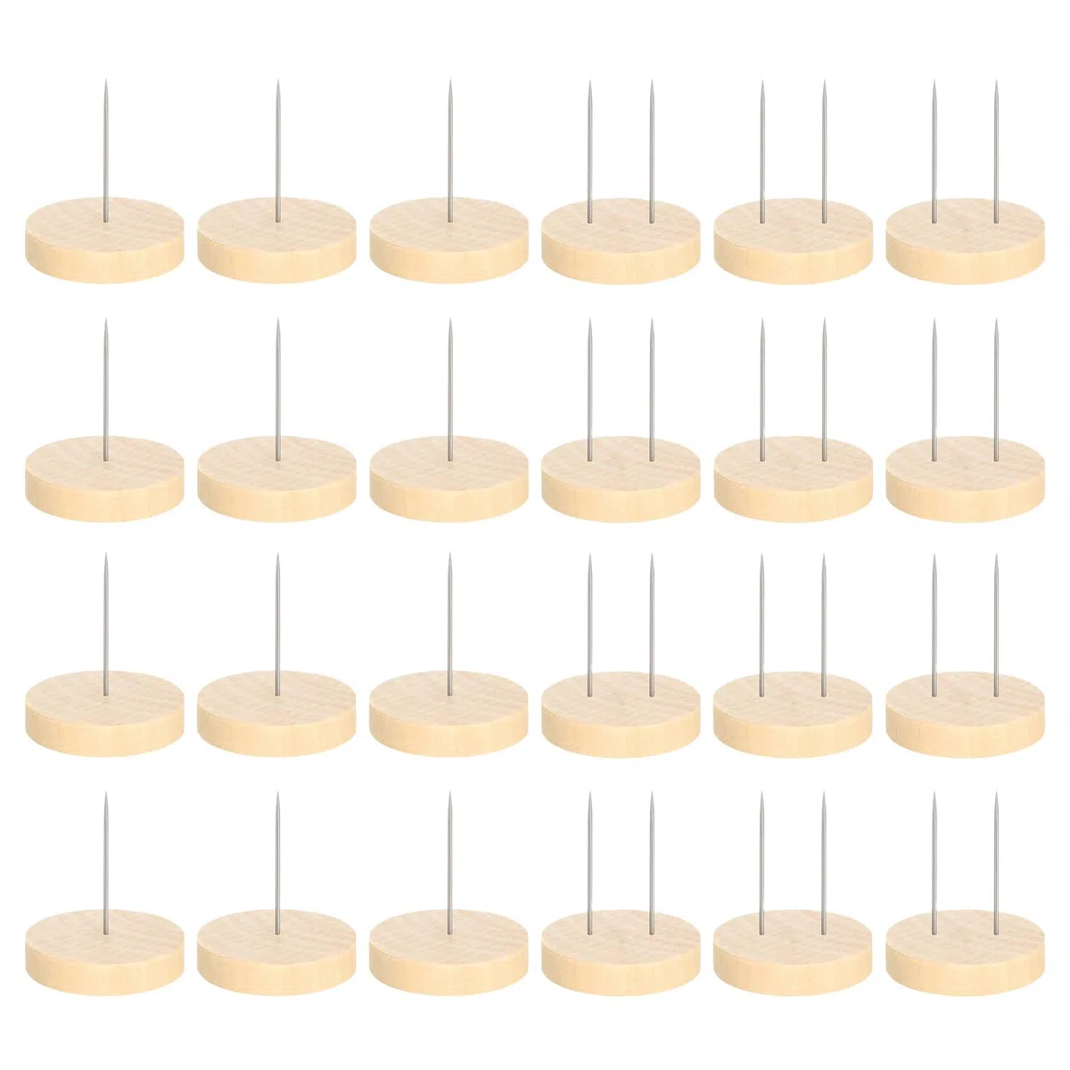 24 soportes de madera para muñecas de ganchillo de doble aguja, figura de acción, soporte de exhibición de muñecas, fácil de usar