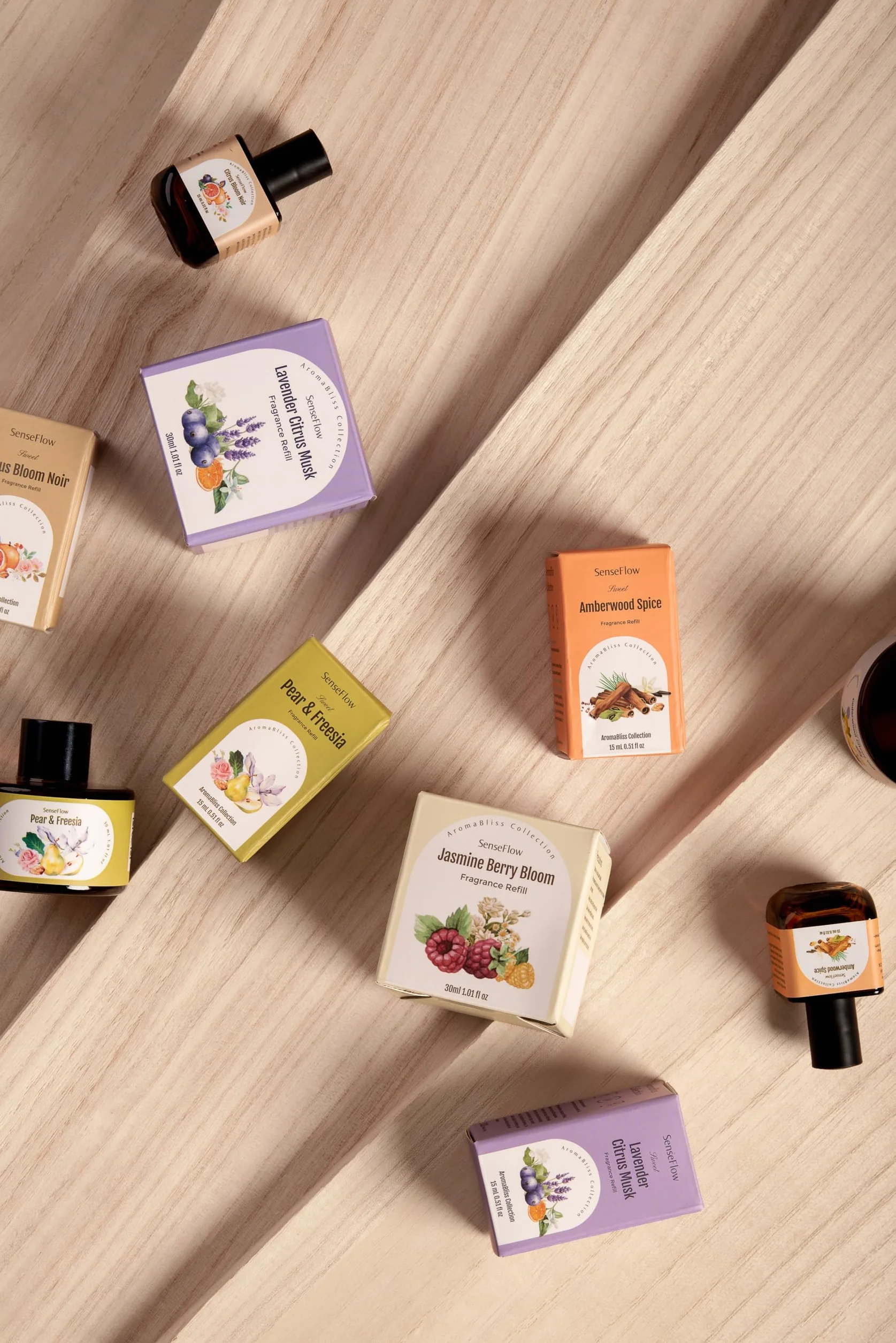 Aceite Esencial para Difusor 30ml, Aceites Aromáticos 100% Puros, Aceite de Aromaterapia de Primera Calidad, Fragancias para el Aire, Relajación - Cítricos y Loto Especiado