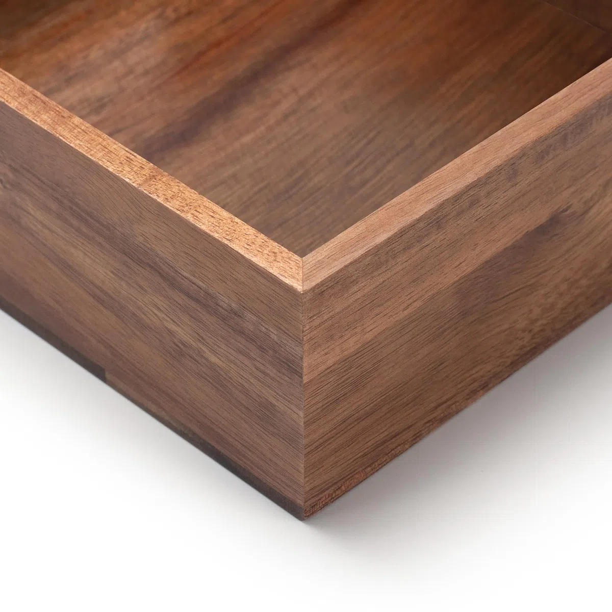 Servilletero de Madera de Acacia Cuadrado, Bandeja de Servilleta de Madera, Soporte de Servilletas para Cocina, Baño (19 x 19 x 6.5 cm)