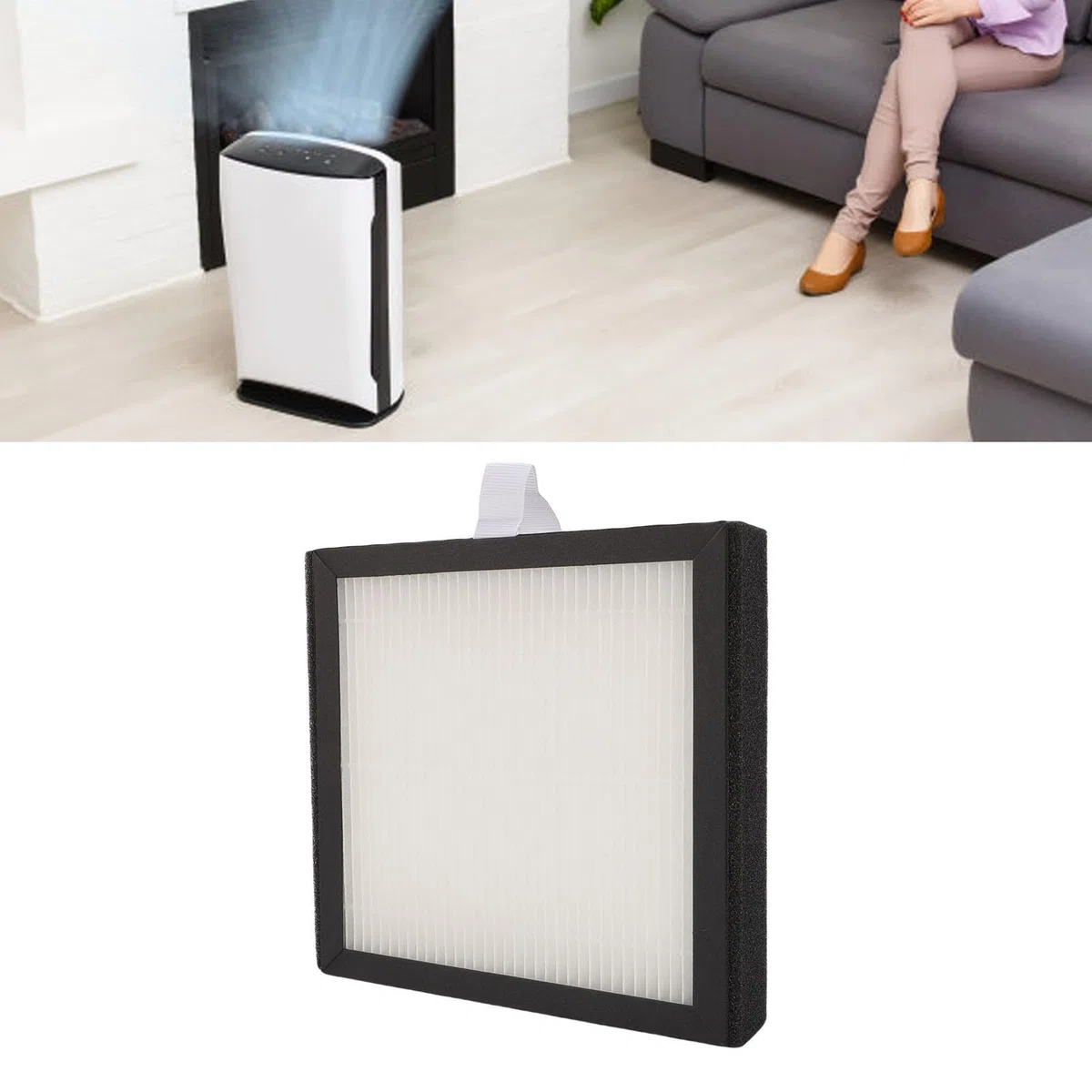 Qcwwy Deshumidificador Purificador de Aire Filtro Deshumidificador Reemplazo de Reemplazo Filtro de Carbono Activado Tecnología de Filtración