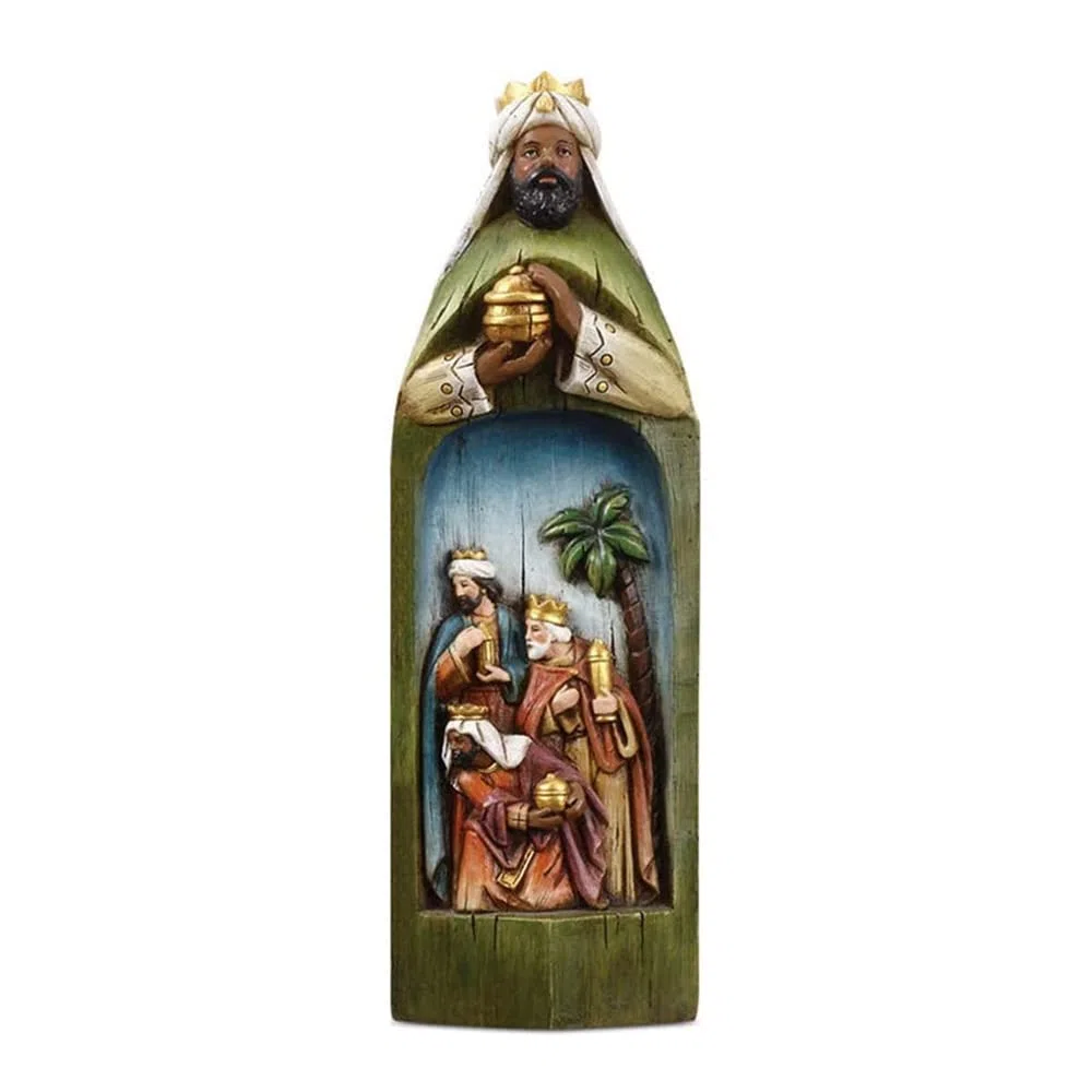 Set Belén Reyes Magos Decoración de Resina Pintada a Mano. para la decoración navideña del hogar