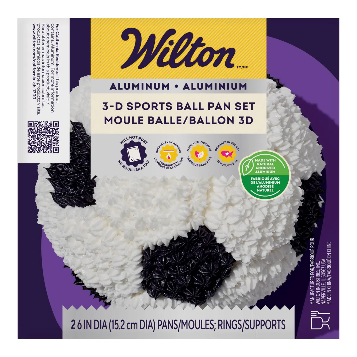 Wilton Molde 3D para pastel de pelota, baloncesto, béisbol, fútbol