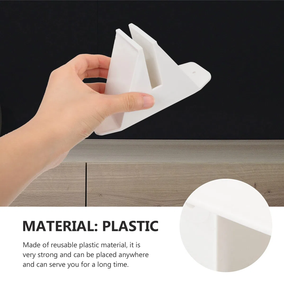 Zerodeko 2 Piezas Base De La Pantalla Biombo para Separacion De Puerta De Tela Metálica Base De Tabique a Base De Madera Oficina Pies De Pie El Plastico Desmontable