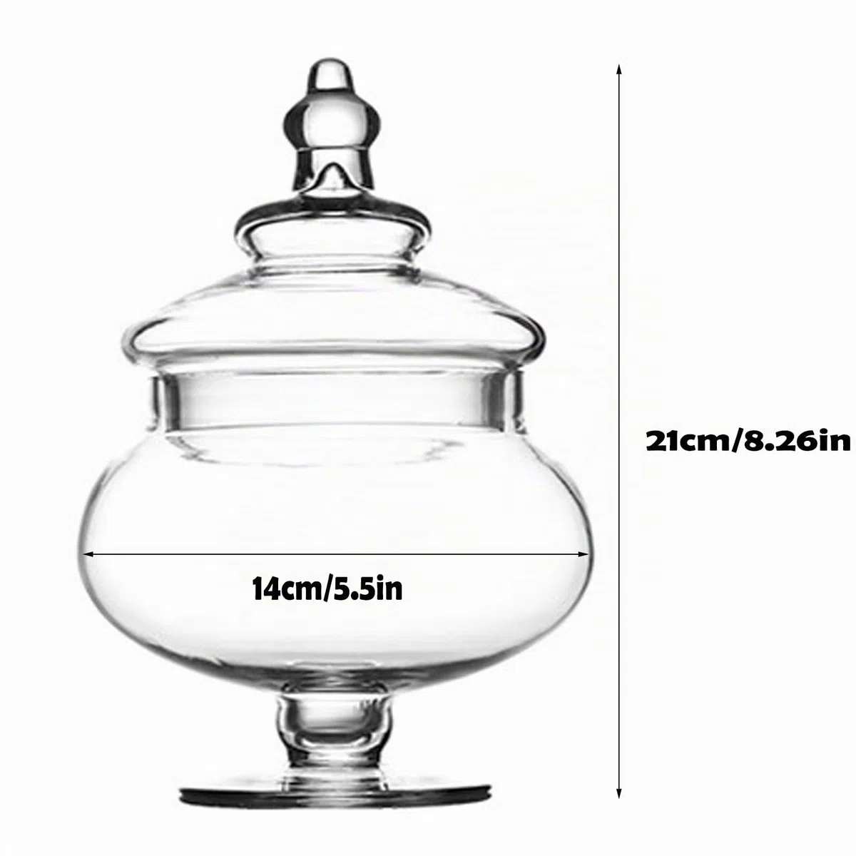 Bote de Cristal para Caramelos, Tarro De Dulces, Recipiente de Cristal con Tapa, Recipiente de Conservación de Alimentos Reutilizable para Galletas, Dulces, Gelatinas, Chocolate, Malvaviscos