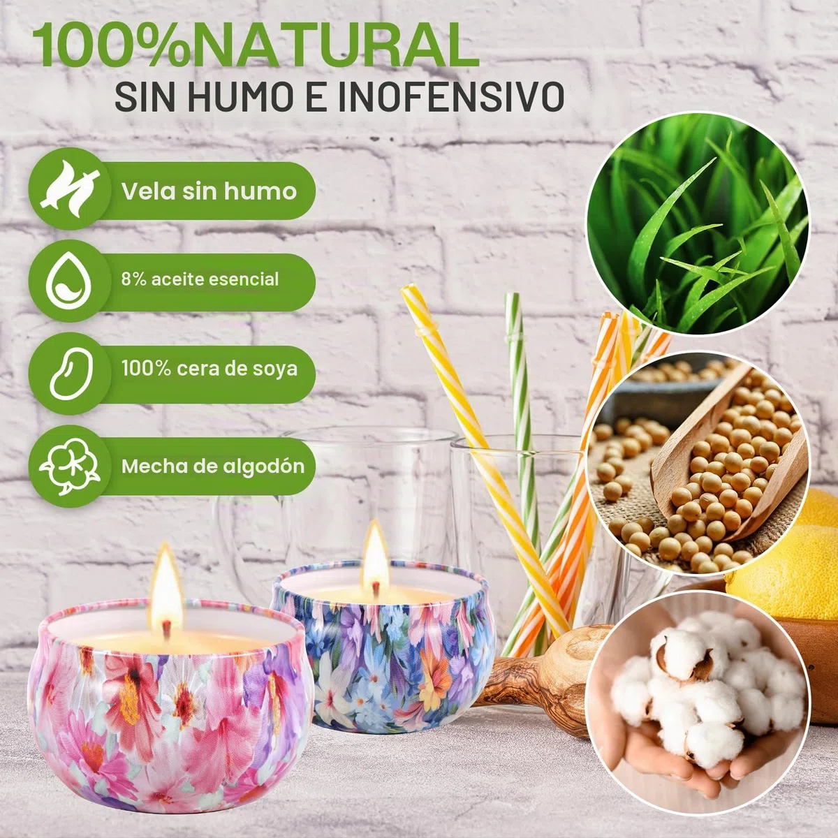 Velas Perfumadas, 12 Piezas Velas Aromáticas, Velas Decorativas, Juego De Velas Perfumadas, Hasta 240 Horas Para Baño, Yoga, Bodas, Navidad, Día de La Madre, Regalos de Cumpleaños (12 Aromas)