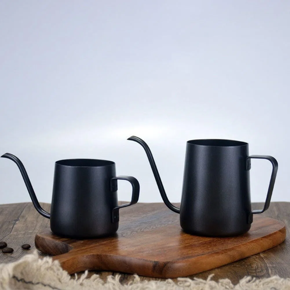 Pour Over Gooseneck - Hervidor de café con goteo manual, 250 ml/350 ml, acero inoxidable, a prueba de arañazos, resistente al calor (plateado 350 ml)