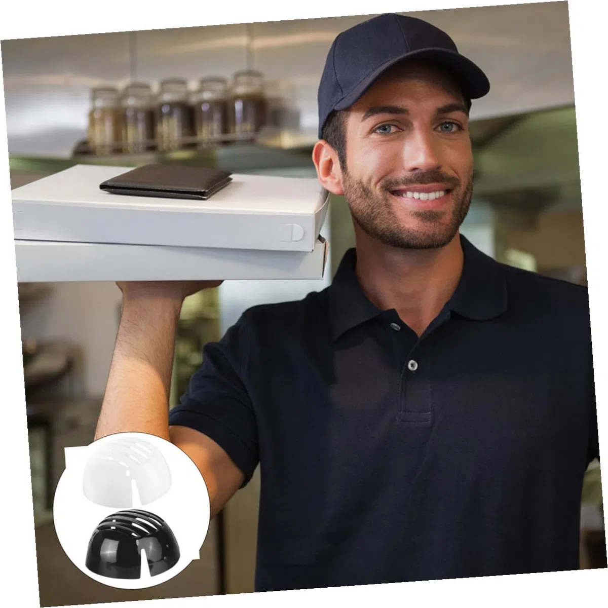 Inserto de Gorra de Béisbol Antichoque PE Negro, Protección Ligera y Transpirable para Casco Industrial, Compatible Gorras de Trabajo, Paquete de 2 Piezas para Uso Prolongado