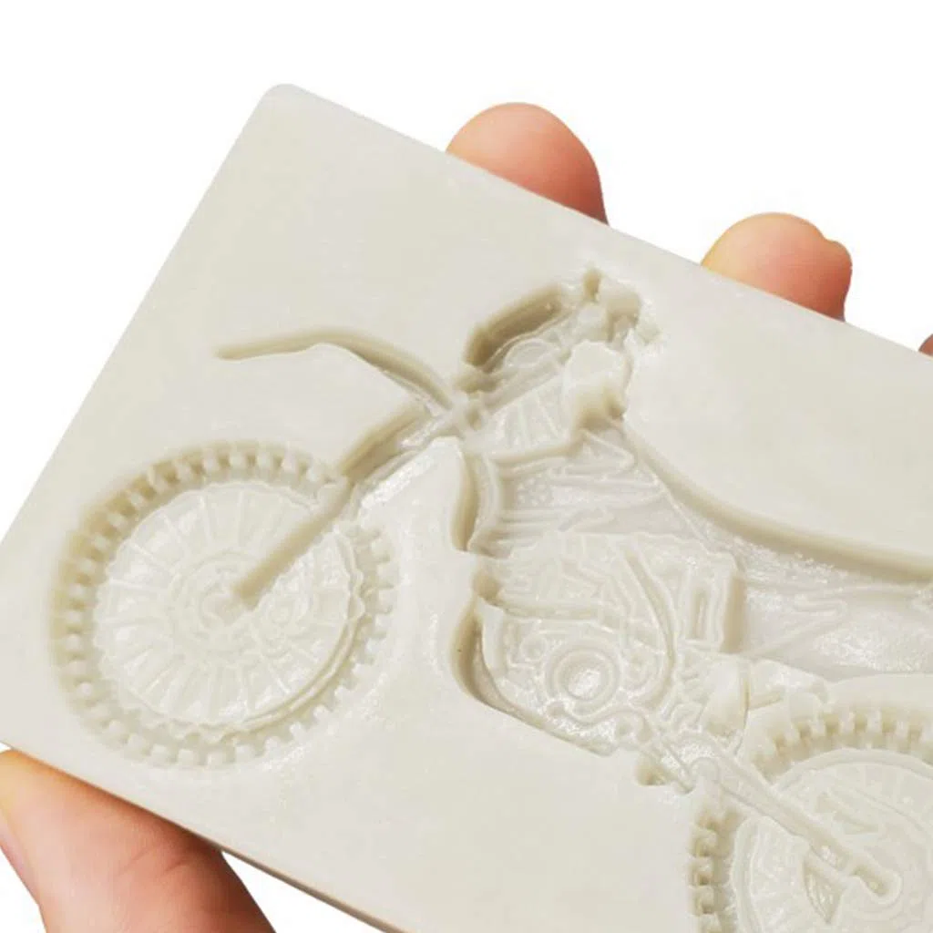 3D Motocicleta Moldes de Silicona Sugarcraft Cake Decorating Fondant Mold DIY Baking