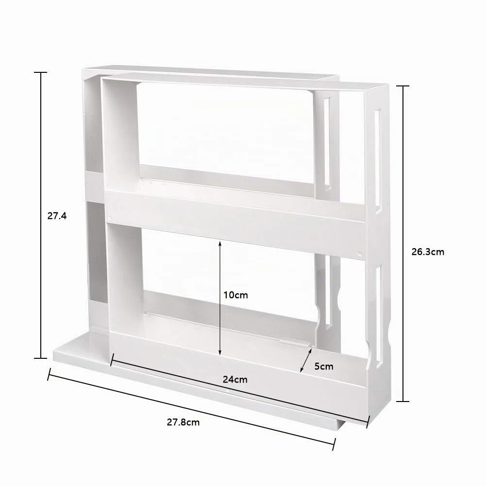 Estantería de especias giratoria, plástica, extensible, para cocina, cuarto de baño, encimera