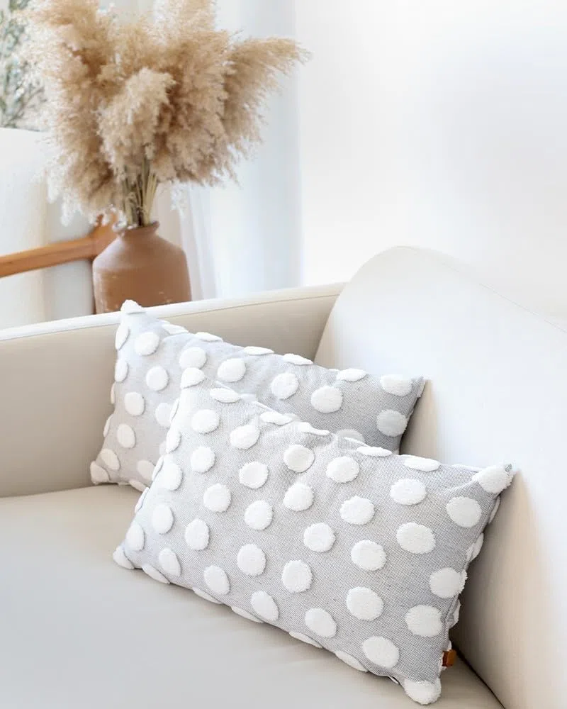 HAMUR HOME Conjunto De 2 Fundas De Cojín 30 X 50 Cm - Funda De Cojín Boho Decorativa - Funda Decorativa De Almohada para Sofá - Fundas De Almohadón Decorativas para Salón (Point Ecru)